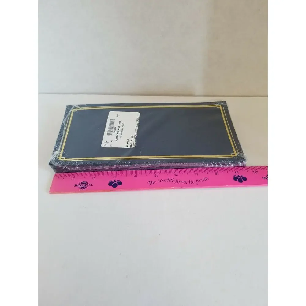 Gift Certificate Jacket Navy With Gold Foil Border Qty 25-Paperdirect KEG206BL